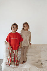 Flared Leggings - Walnut Stripe