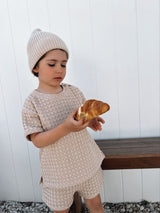 Chunky Waffle Tee | Oatmeal