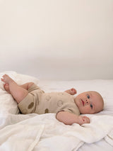 Lupa and Sol Apple Romper | Olive on Oat