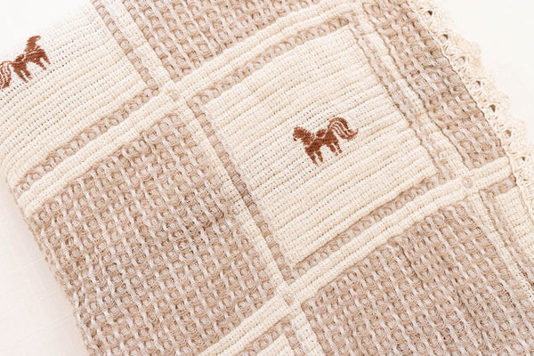 New Grain patchwork blanket | pony crib