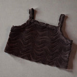 Terry WAVE Crop Singlet- Chocolate