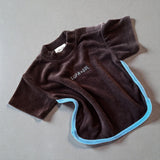 Terry Logo Tee- Chocolate + Sky