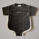 Terry Logo Tee Romper- Herb