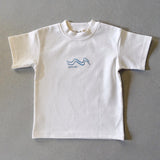 Logo Milk Tee - Sky Embroidery
