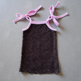Terry Tie Up WAVE Dress- Chocolate