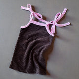 Terry Tie Up WAVE Dress- Chocolate