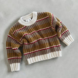 Chunky Knit Pullover - Retro Stripe