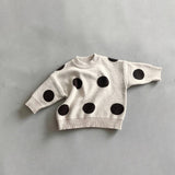 Dot Pullover- Oatmeal + Mud