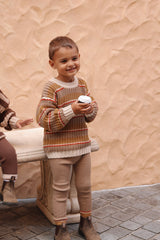 Chunky Knit Pullover - Retro Stripe