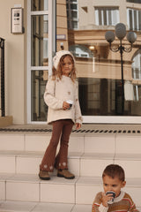 Chunky Knit Pullover - Natural Scoop Back