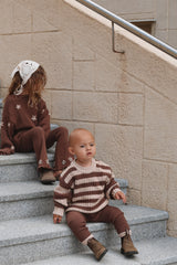 Chunky Knit Pullover - Cocoa Scoop Back