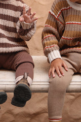 Chunky Knit Pullover - Retro Stripe