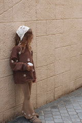 Chunky Knit Pullover - Cocoa Scoop Back