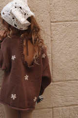 Chunky Knit Pullover - Cocoa Scoop Back