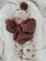 Mushroom Pants | Choc + Dark Beige