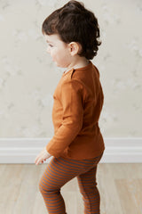 Jamie Kay Modal Elastane Legging - Narrow Stripe Ginger