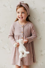 Jamie Kay Organic Cotton Poppy Dress - Lauren Floral Fawn