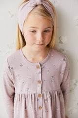 Jamie Kay Organic Cotton Poppy Dress - Lauren Floral Fawn