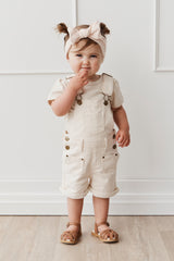 Jamie Kay Chase Cord Short Overalls | Powder Pink/Egret