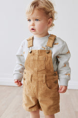 Jamie Kay Casey Cord Short Overalls | Bronzed