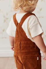 Jamie Kay Casey Cord Short Overalls | Cinnamon