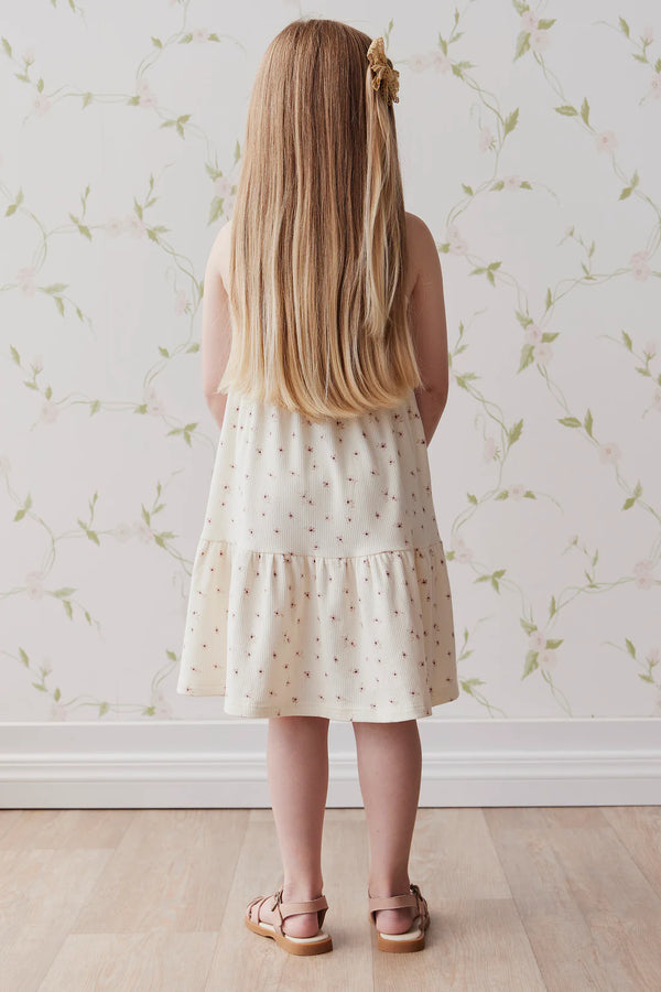 Jamie Kay  Fine Rib Matilda Dress - Simple Flowers Egret