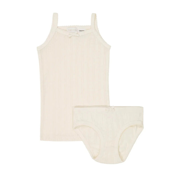 Jamie Kay Organic Cotton Pointelle Underwear Set | Natural