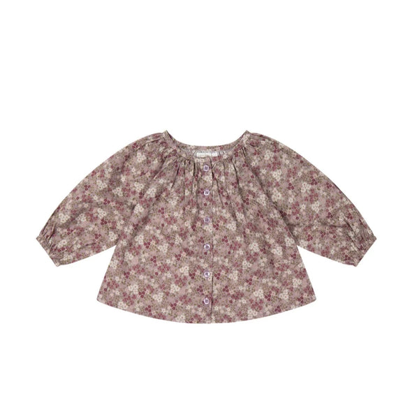 Jamie Kay Organic Cotton Heather Blouse - Pansy Floral Fawn
