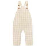 Kingston Overall - Gingham Pale Khaki