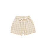 Louis Short - Gingham Pale Khaki