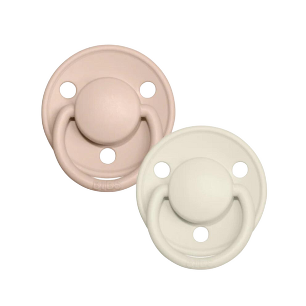 SHORT PRE ORDER BIBS De Lux | Silicone - One Size - Ivory/Blush 0-3 years