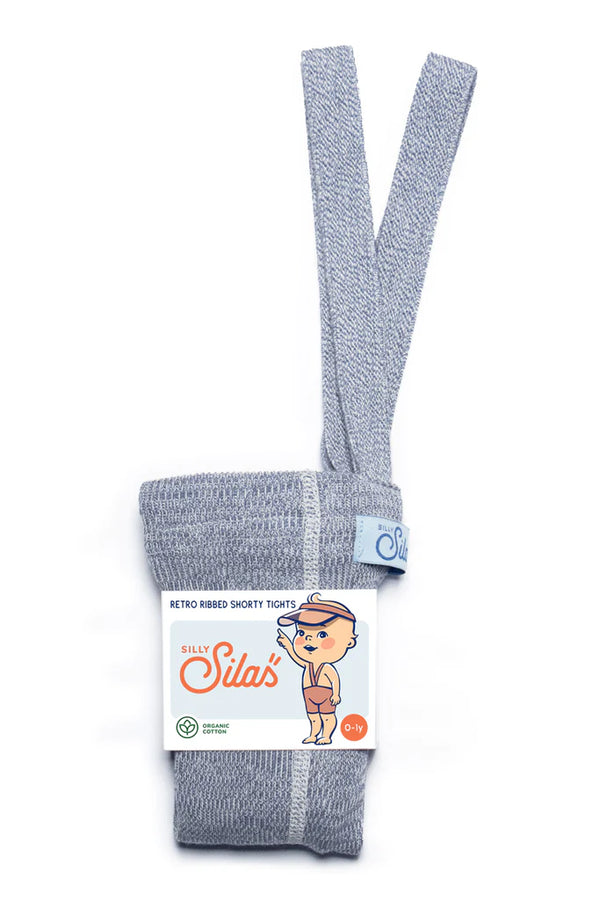 Silly Silas Shorty Tights- Marshmallow Sky