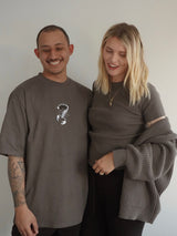 RIBBED TEE | CHARCOAL (WOMEN'S)