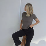 RIBBED TEE | CHARCOAL (WOMEN'S)