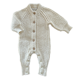 Ribbed Knit Romper | Textured Vanilla