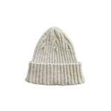 Chunky Ribbed Pixie Beanie | Textured Vanilla