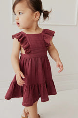 Jamie kay Organic Cotton Muslin Julia Dress - Berry Tart