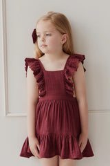Jamie kay Organic Cotton Muslin Julia Dress - Berry Tart