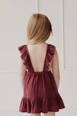 Jamie kay Organic Cotton Muslin Julia Dress - Berry Tart