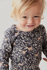 Jamie Kay Organic Cotton Modal Atlas Pyjama Set Long Sleeve - Deer Berries Ink