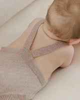 Quincy Mae Tatum Romper | Heathered Oat