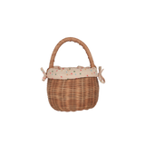 Rattan Berry Basket With Lining - Gumdrop
