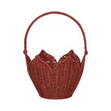 Rattan Poinsettia Carry Basket | Red
