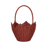 Rattan Poinsettia Carry Basket | Red