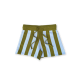 Organic Vertical Stripe Knit Shorts - Ocean & Leaf