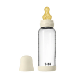 BIBS Glass Baby Bottle Complete Set 240ml Latex - Ivory
