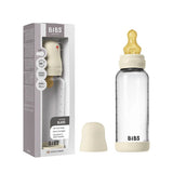 BIBS Glass Baby Bottle Complete Set 240ml Latex - Ivory