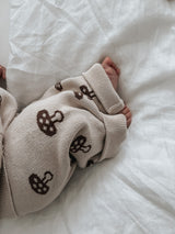 Mushroom Pants | Choc + Dark Beige