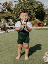 Silly Silas Shorty Tights- Dark Forest Green