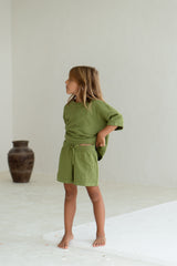 Illoura Thin Knit Tee | Olive